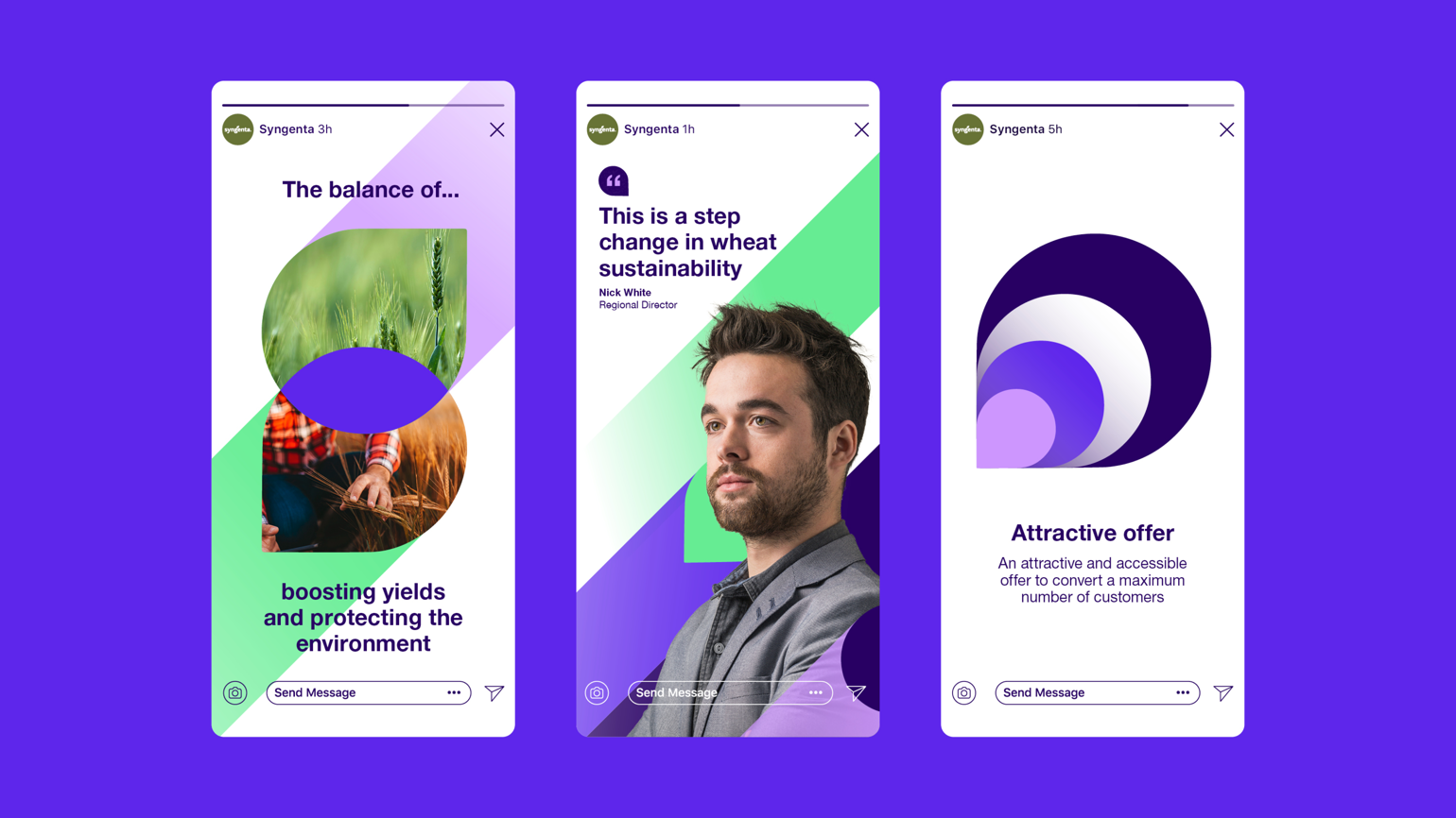 The demo of 3 designs for Syngenta X-Terra's social media posts