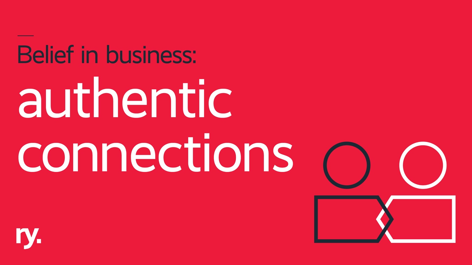 illustrations on red background