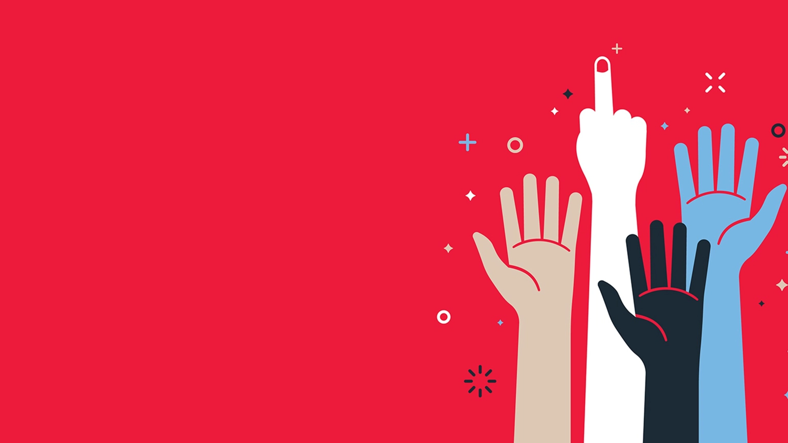 the illustration of hands