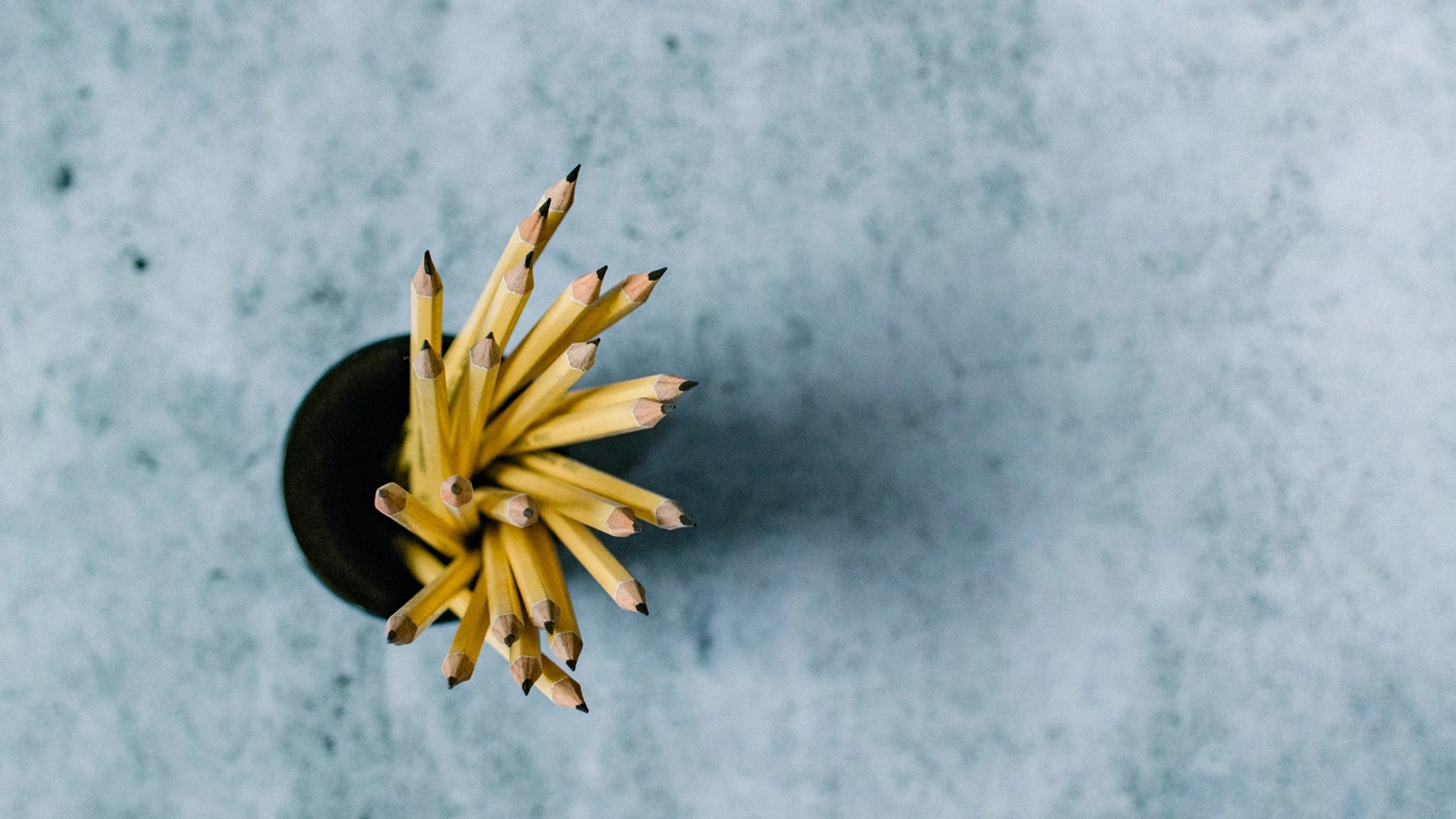 Pencils in a penholder