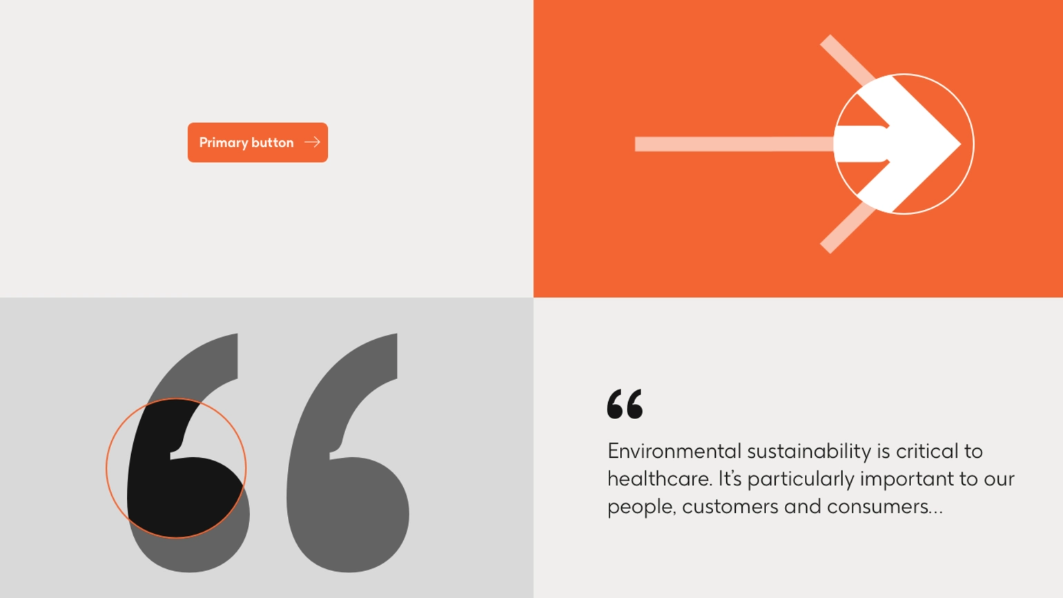 The design of the arrow and the bracket symbol on GSK website