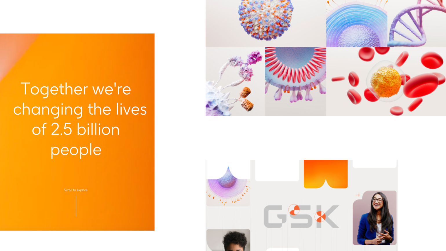 new design system for GSK website with colour and icon set