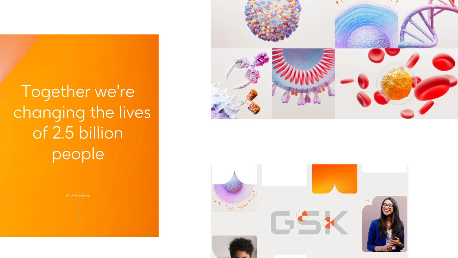 new design system for GSK website with colour and icon set