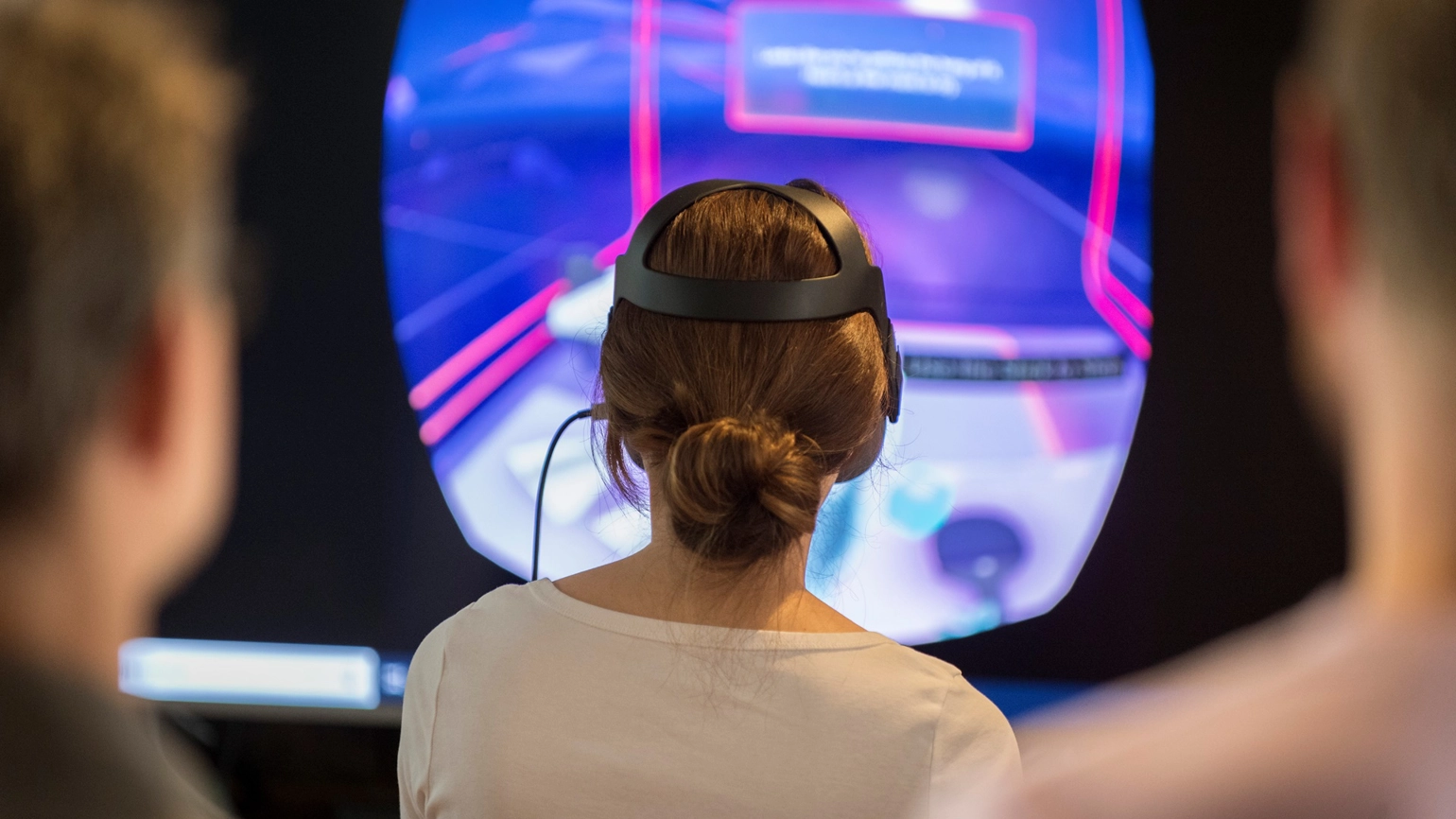 Women trying a VR set