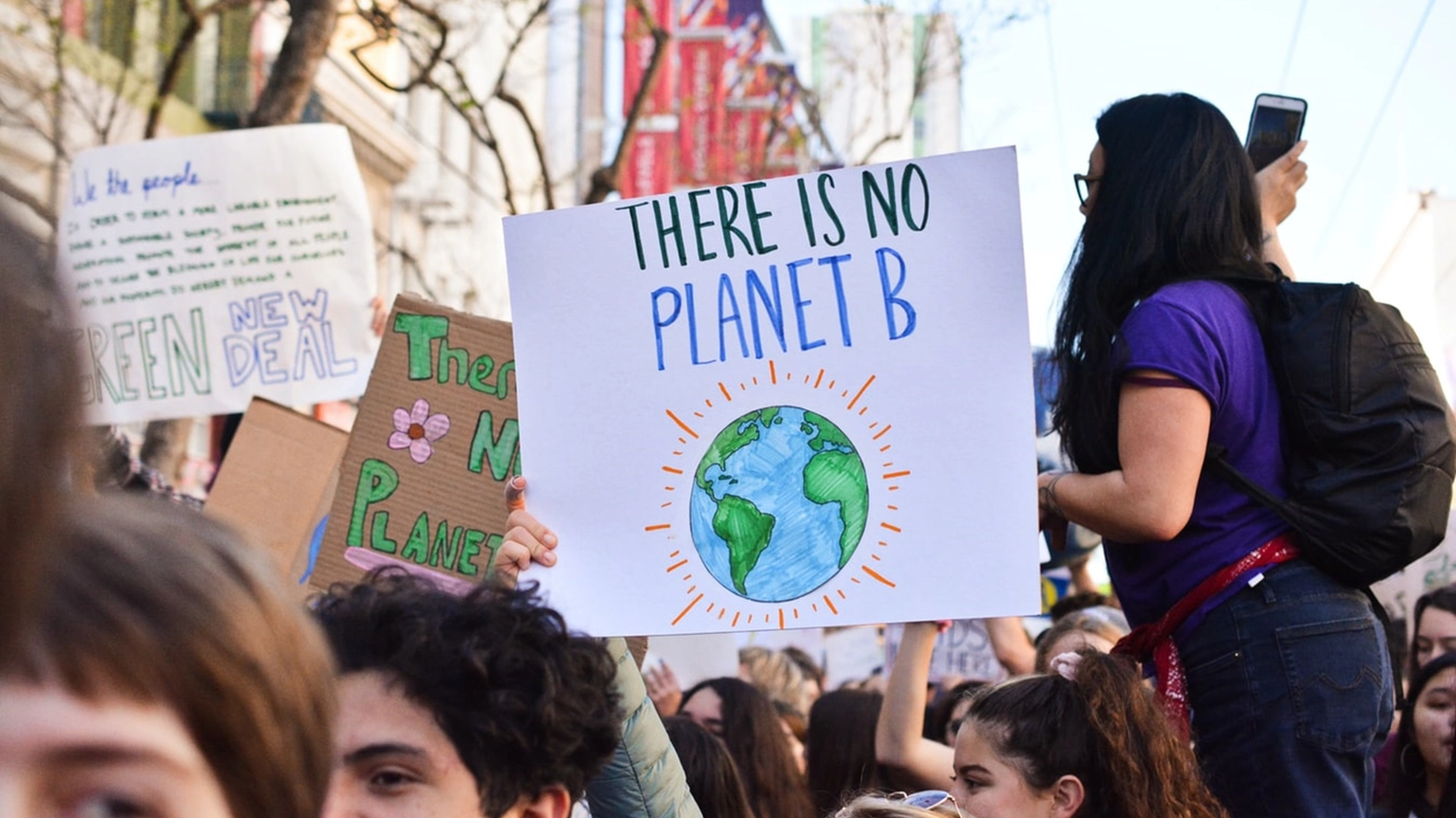 People protesting for the environment 